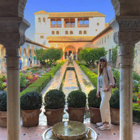 Jardines y fuentes del Generalife de Granada